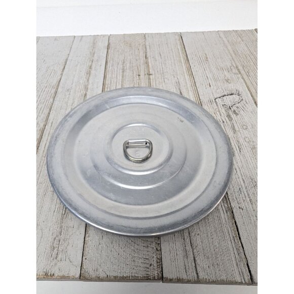 Vintage Pure Aluminum Safety Ring Pot Cover Round Metal Lid 6" - Picture 1 of 4